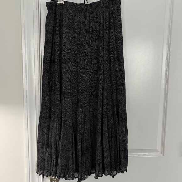 Vintage Chico's Black & Grey Lace Maxi Skirt - Picture 1 of 6